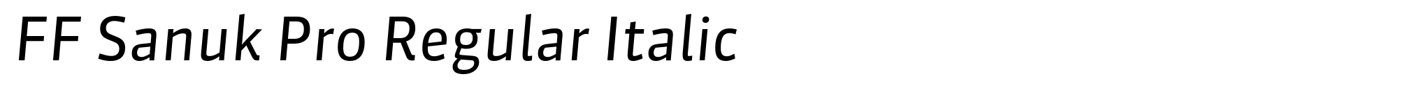 FF Sanuk Pro Regular Italic image